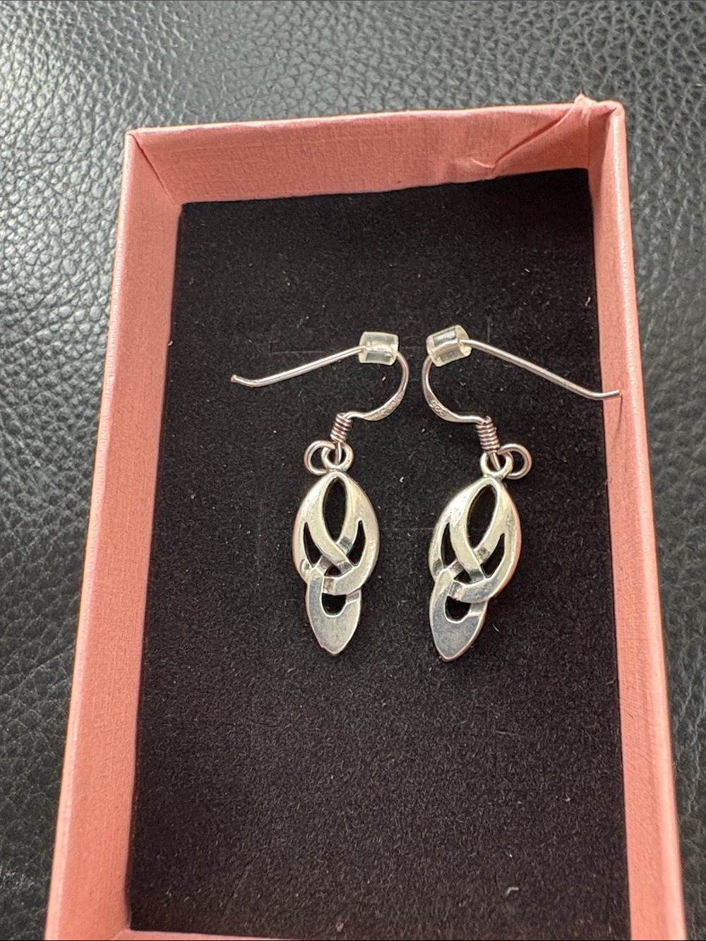 Elegant Sterling Silver Celtic Drop  Drop Earrings